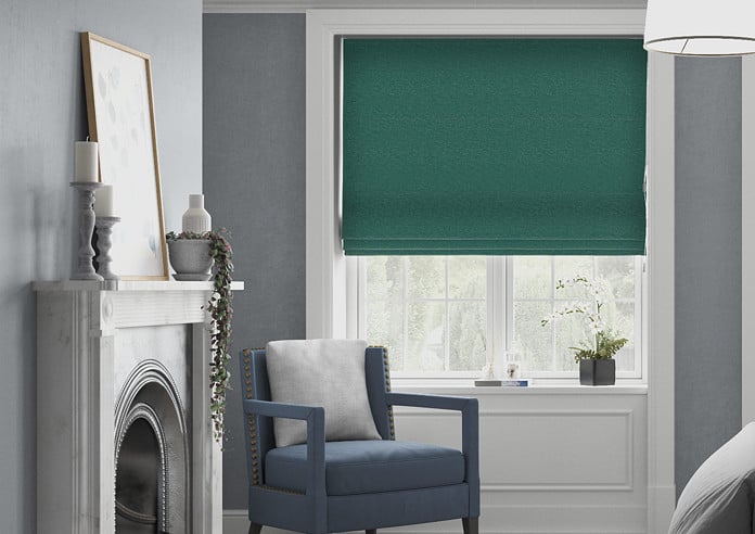 Kent, Peacock - Twist&Fit Roman Blind - Image 3